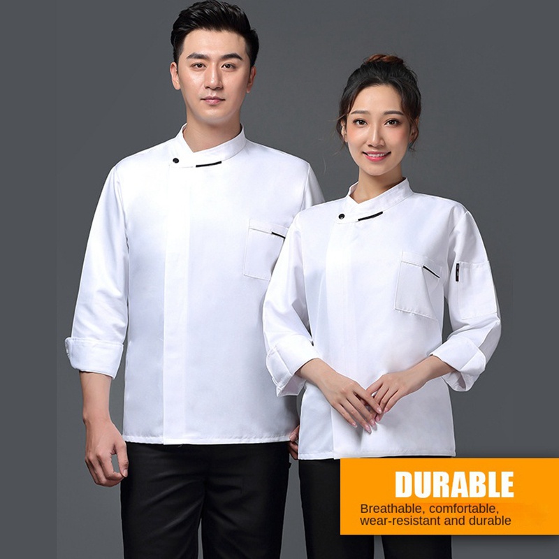 Đồng Phục Đầu Bếp Dài Tay Vải cotton Trang Trí Bánh Ngọt Cho Nam Và Nữ