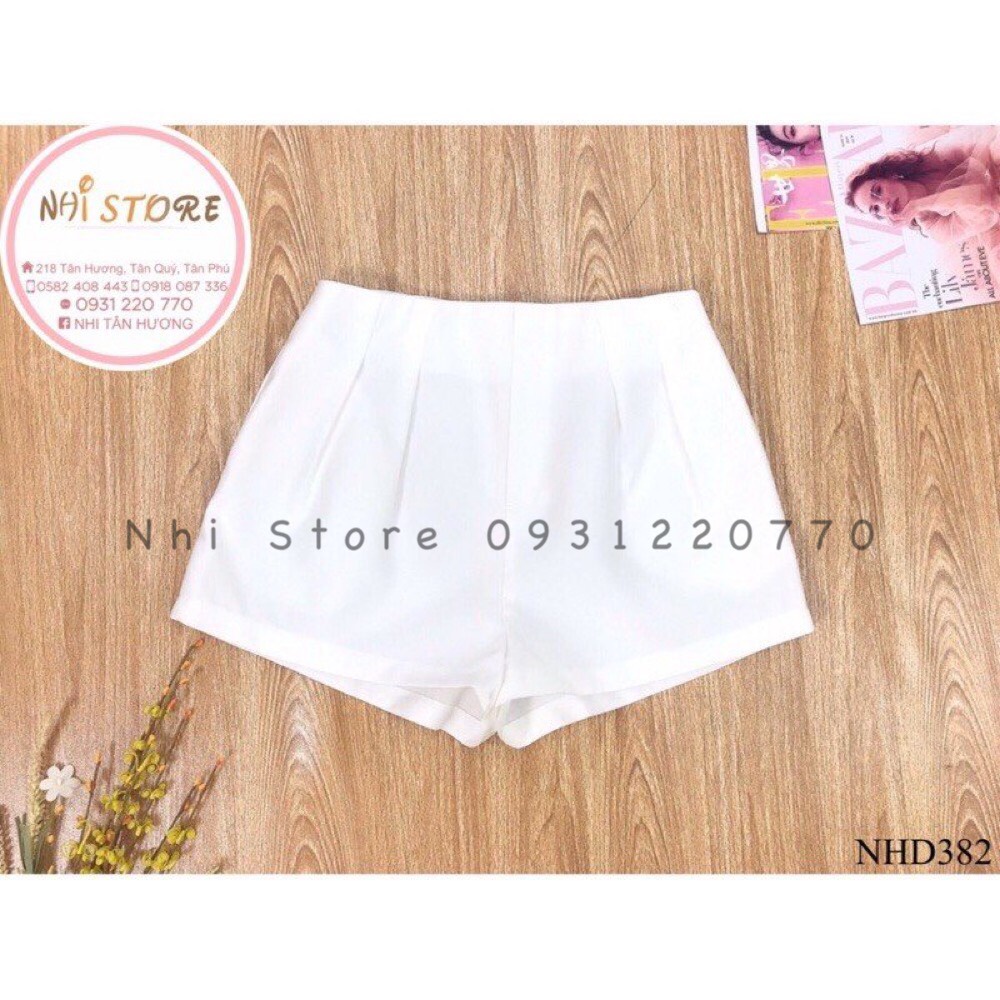 [Freeship 50k] Quần Short Nữ NHISTORE -Quần Short Lưng Cao Xếp Ly Có Túi Thời Trang Freesize Dưới 57kg