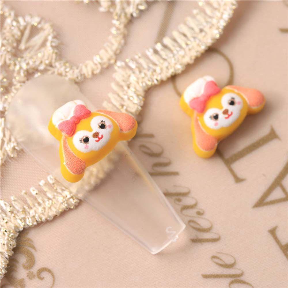 Túi 10 Phụ Kiện Trang Trí Móng Tay Hình Thỏ Dễ Thương