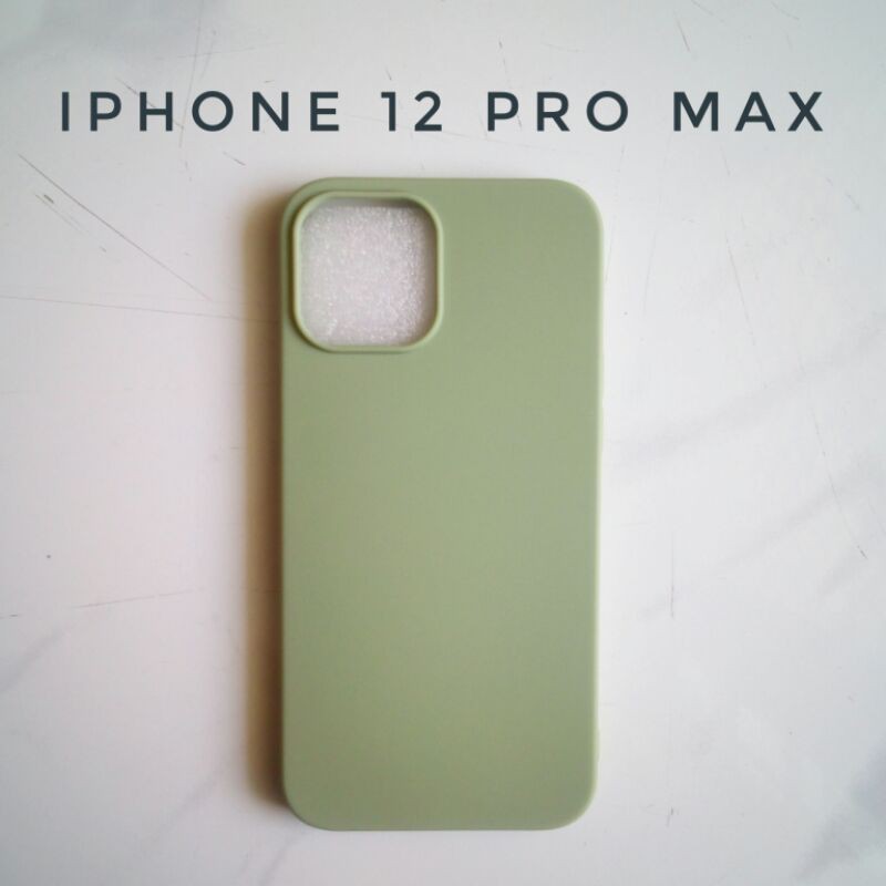 Ốp Điện Thoại Mềm Màu Kẹo Trà Xanh Cho iPhone 12 Pro Max