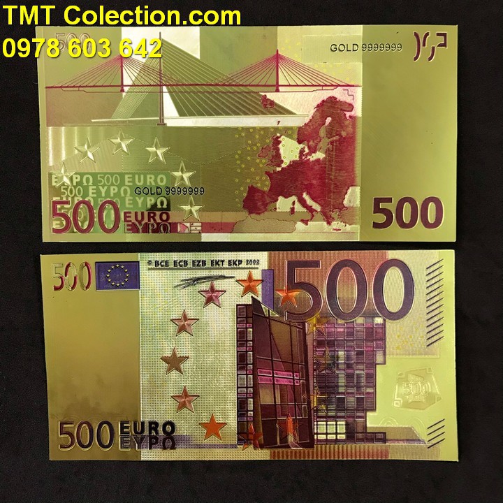 Tiền 500 EURO mạ vàng, chất liệu Nhựa Plastic - TMT Collection - SP000146