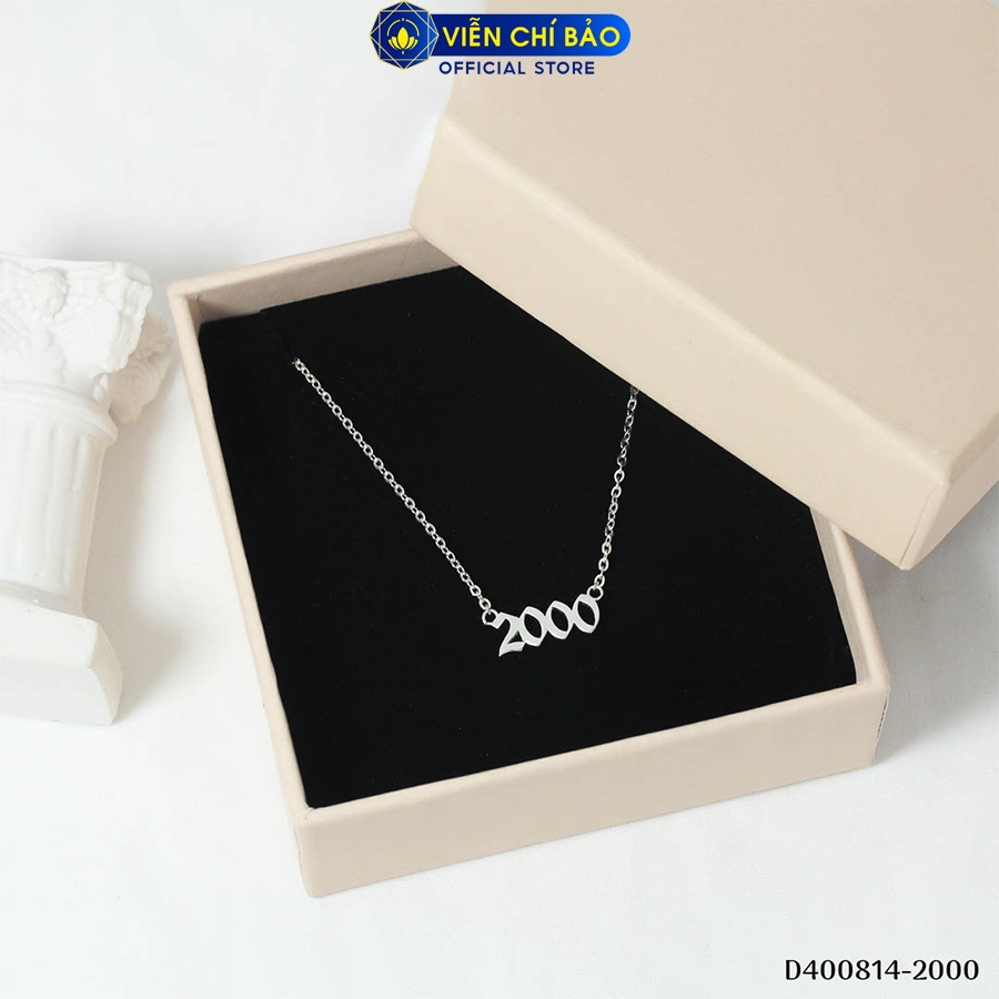 Dây chuyền bạc nam nữ khắc theo năm sinh chất liệu bạc 925 thời trang phụ kiện trang sức Viễn Chí Bảo D400814