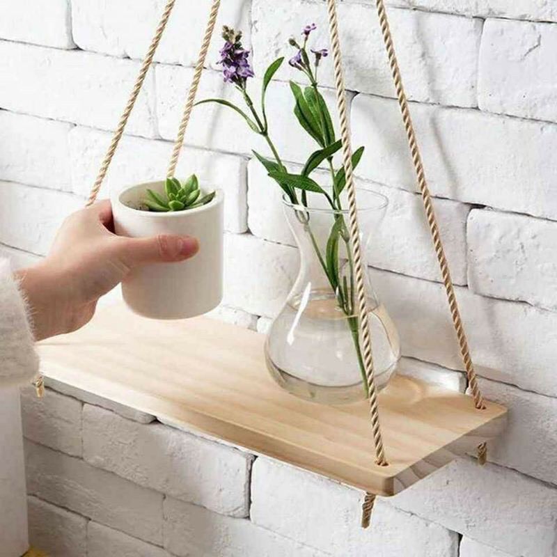 Kệ gỗ treo tường,giá để đồ trang trí gỗ thông nhập khẩu