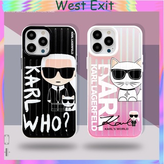 Ốp Điện Thoại Hình Mèo Karl Lagerfeld Hoạt Hình Cho Iphone 7plus / 8plus x / xs xsmax iPhone11 11promax iPhone12 12pro 12promax iPhone13 13pro 13promax 12mini 13mini