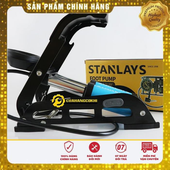 [Freeship] Bơm hơi xe máy mini - Bơm xe máy đạp chân loại tốt -Bảo hành 24 tháng