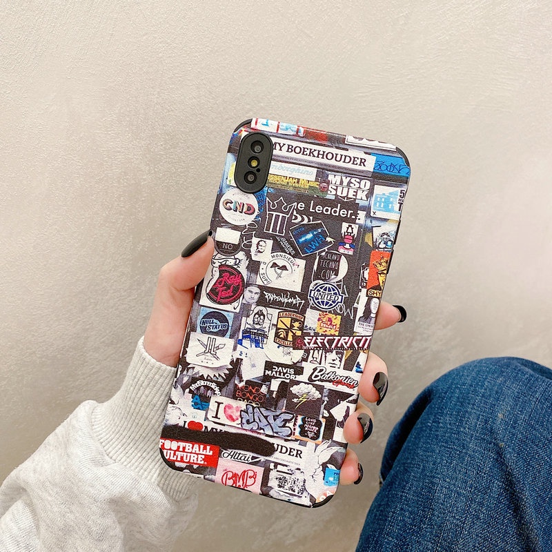 Ốp điện thoại viền dẻo họa tiết logo Graffiti thời trang cho Compatible for IPHONE 13 12 11 PRO X XR XS MAX SE 2020 6 6S 7 8 PLUS