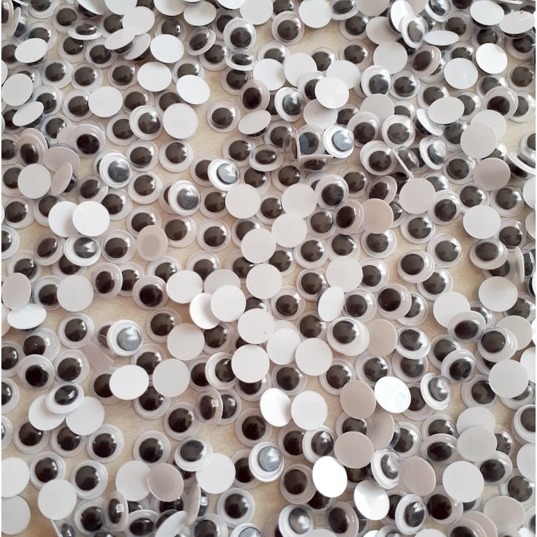 Set 100 MẮT THÚ, MẮT LIẾC  - Phụ kiện handmade trang trí mắt thú nhồi bông, búp bê, thiệp, scrapbook