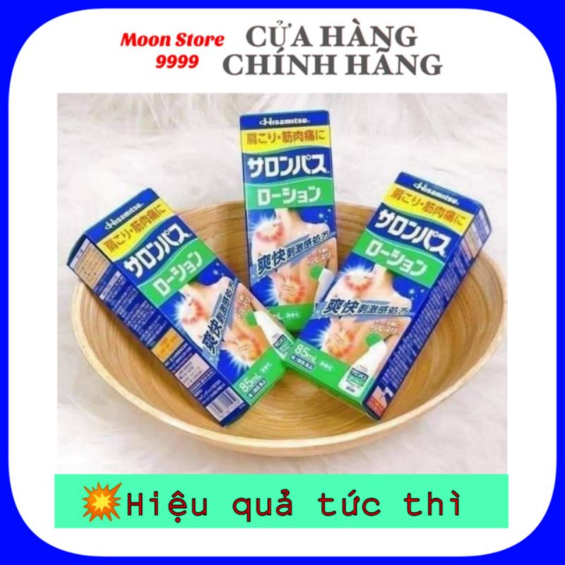 Dầu nóng xoa bóp dạng chai lăn Salonpas Hisamitsu 85ml Nhật Bản Chính Hãng