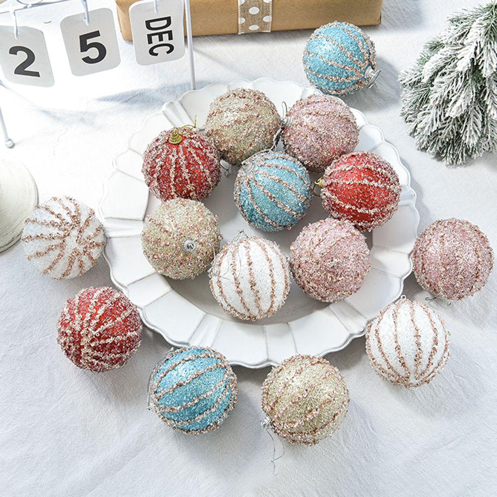 Trái Châu 8cm Màu Sắc Đính Kim Sa Lấp Lánh Độc Đáo Trang Trí Cửa Sổ DIY