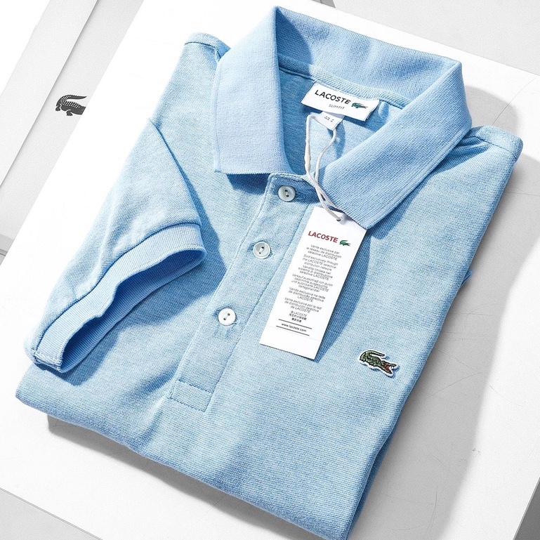 Áo Thun Nam Có Cổ Polo LACOSTE TRƠN KHÔNG VIỀN Form SlimFit Vải Chấm 5 Màu mịn mát cực xịn