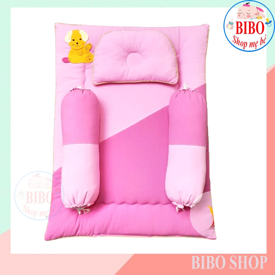 Bộ Nệm Gối Cho Bé Sơ Sinh Chất Cotton Mát Nệm Trần Gòn Êm Mềm Mại Cho Em Bé từ 0-2 tuổi)_KImhome