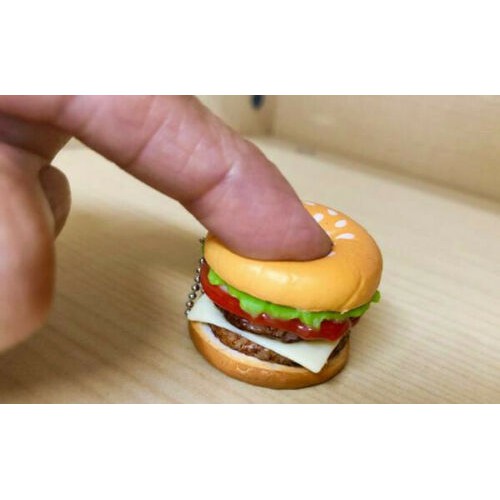 Đồ chơi Gacha móc khoá mô hình bánh Hamburger ngon miệng 4cm cập nhật thường xuyên HIMECHAN