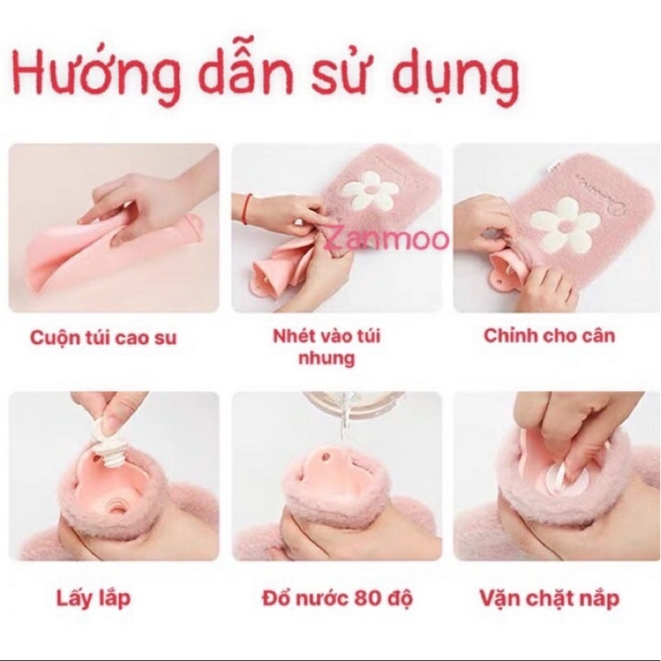 Túi Chườm Nóng Lạnh Hình Trà Sữa 1000ml, Túi Chườm Giảm Đau Bụng 1000ml