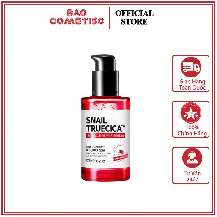 Tinh Chất Ốc Sên Phục Hồi Da, Mờ Thâm Sẹo Some By Mi Snail Truecica Miracle Repair Serum 50ml