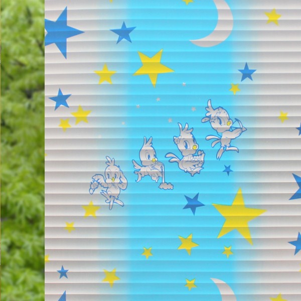 Decal giấy dán kính mặt trăng thỏ khổ rộng 0.45m