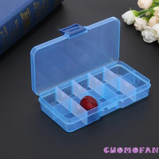Hộp nhựa trong suốt 10 ngăn có nắp đậy chuyên dụng đựng thuốc đồ trang sức đa năng