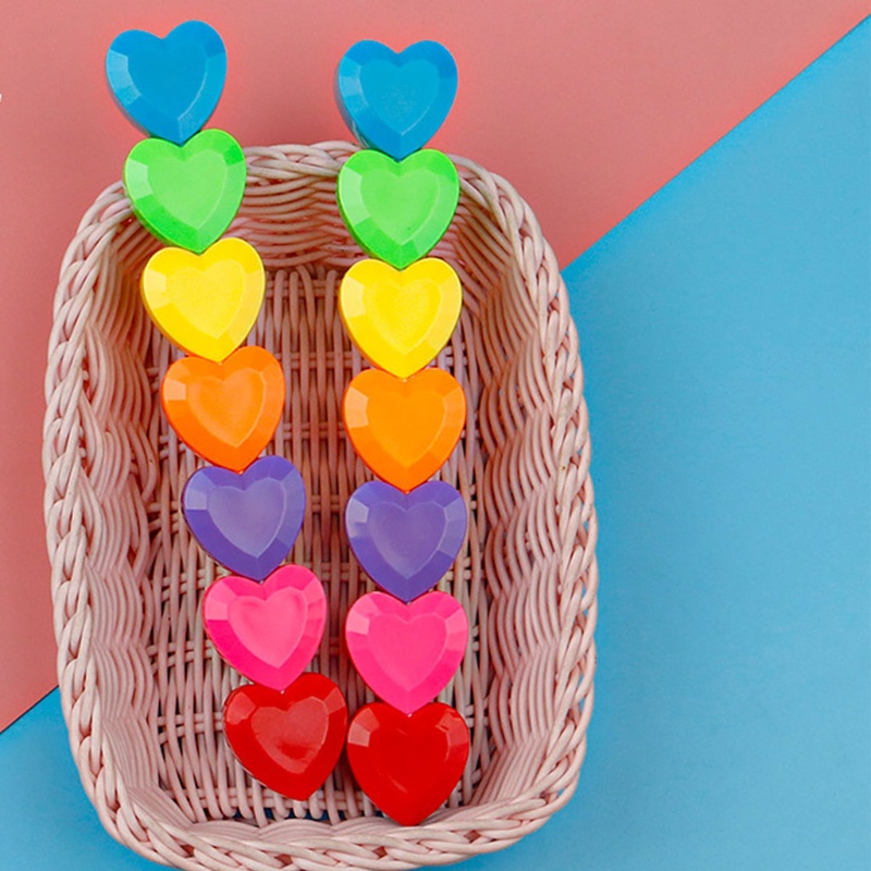 Bộ 7 Bút Đánh Dấu Mini Trái Tim Xinh Xắn