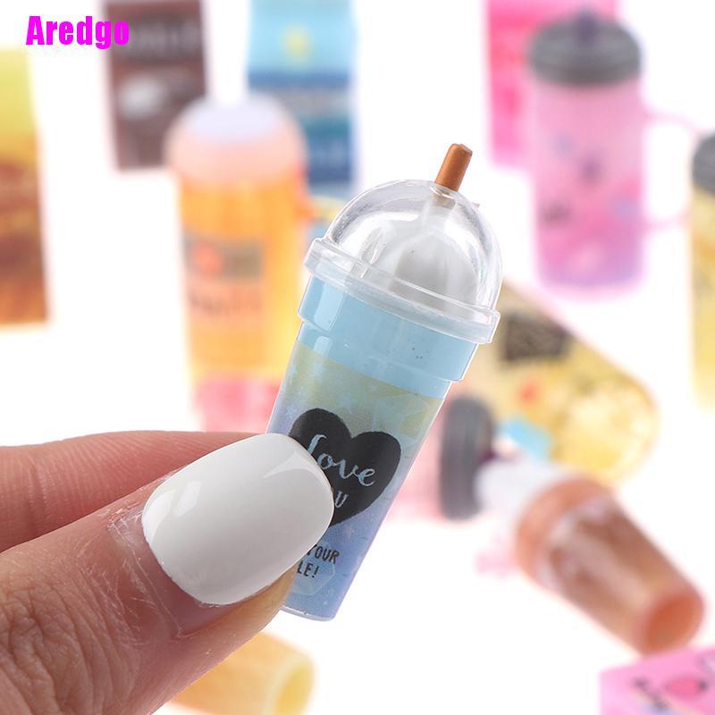 Set 3 mô hình chai nước ép trang trí nhà búp bê tỉ lệ 1:12
