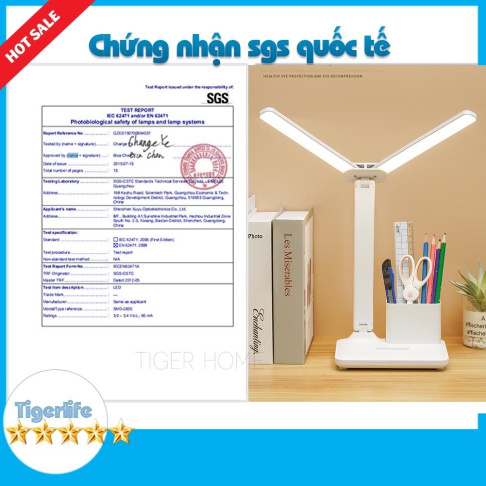 Đèn học chống cận thị, Đèn học tích điện -  2 Led 3 màu ánh sáng Học Đọc Sách Làm Việc Học Sinh Sinh Viên....