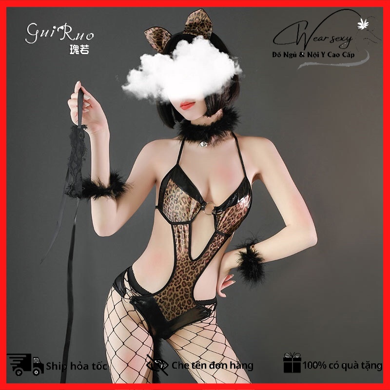 Đồ Lót Gợi Cảm Sexy Cám Dỗ Nóng Bỏng Họa Tiết Da Báo Một Mảnh MS801 [CWEAR.SEXY_ĐỒ NGỦ &amp; NỘI Y CAO CẤP]