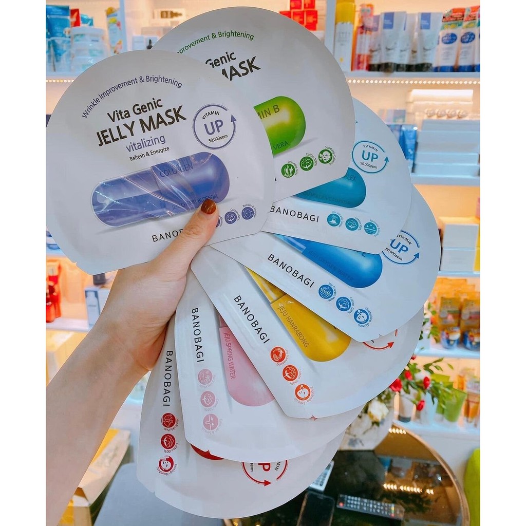 Mặt Nạ Vita Genic Jelly Mask BANOBAGI Vitamin A B C E Mẫu Mới - dad cosmetics