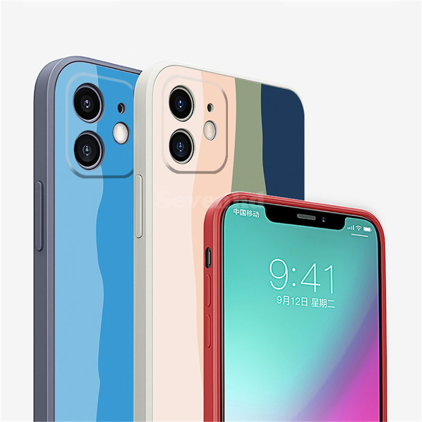 Ốp Lưng Silicone Mềm Màu Cầu Vồng Cho Oppo A55 A9 A5 A31 2020 Reno 5 Pro 3 A5S A3S A92 A72 A52 F11 F9 Pro | BigBuy360 - bigbuy360.vn