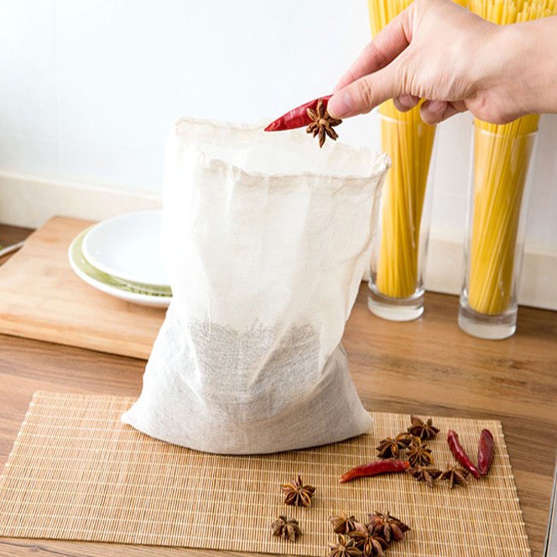 Túi lọc trà bằng vải cotton có thể tái sử dụng tiện lợi