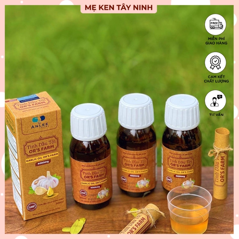 TINH DẦU TỎI ORGANIC OR’S FARM đánh bay ho, viêm họng, sổ mũi, cảm cúm, tăng đề kháng hàng ngày