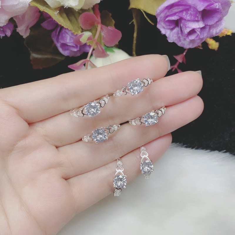 Nhẫn nữ Bạc ta thân trái tim siêu xinh , giá rẻ - Vàng Bạc Khải khải