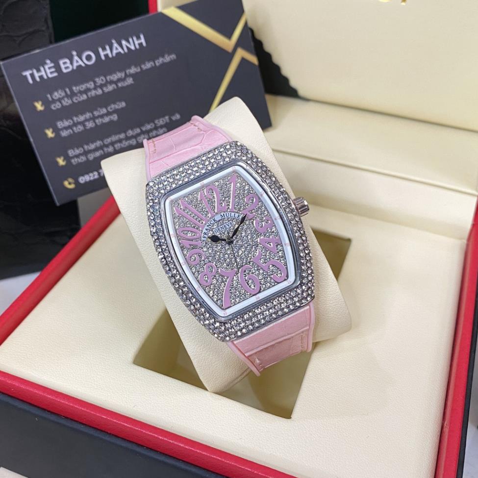 Đồng hồ nữ FM máy pin dây cao su mặt full đá cao cấp có bảo hành DHN002 Shop108 | BigBuy360 - bigbuy360.vn