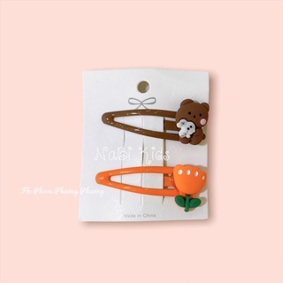 Kẹp tóc cho bé, set 2 kẹp tóc đáng yêu cho bé