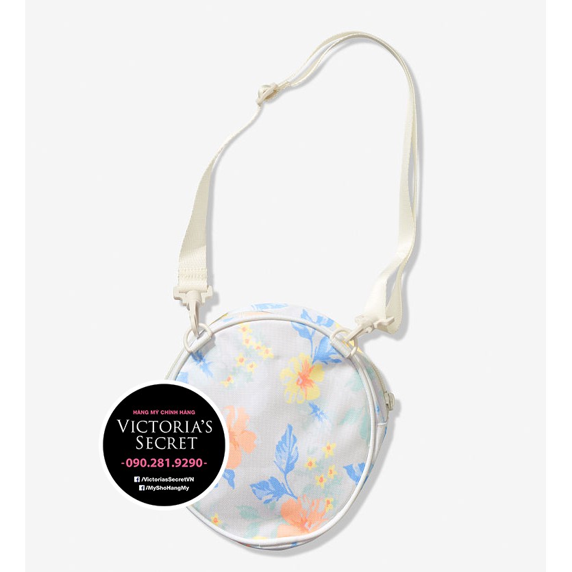 Hàng Mỹ (258) Túi trắng hình oval, hoa trắng, có thể đeo hông, mặt trước lưới - hàng nhập Victoira's Secret USA | BigBuy360 - bigbuy360.vn