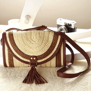 Túi đeo chéo đan lát handmade thời trang nữ tính