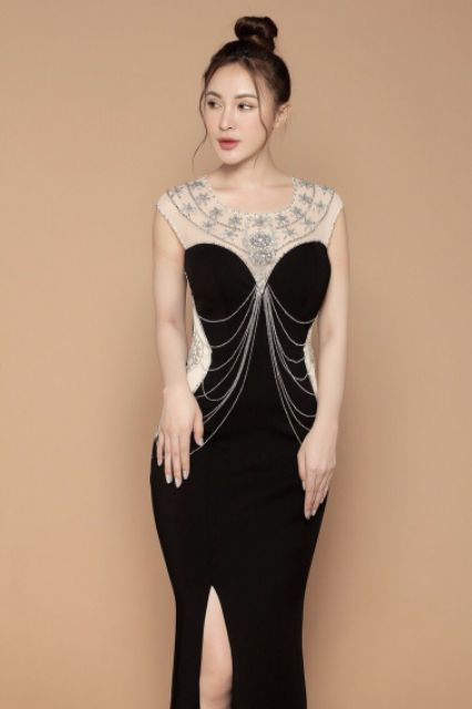 Đầm dạ hội kết chuỗi cao cấp kèm ảnh thật tặng hoa tai thời trang xinh xắn | BigBuy360 - bigbuy360.vn