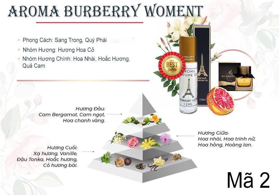 Tinh dầu nước hoa Pháp Aroma Perfume dạng lăn 12ml