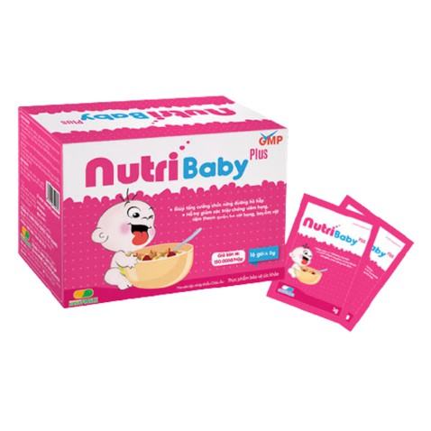 Nutri Baby Plus - hỗ trợ tăng cường sức đề kháng, nâng cao thể trạng cho trẻ, giảm các triệu chứng viêm họng, thanh quản