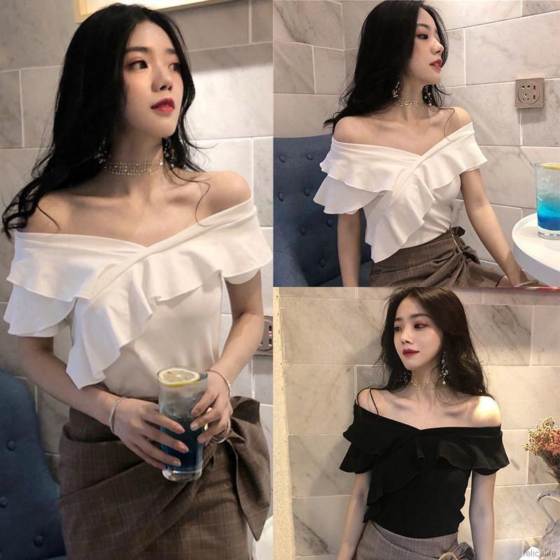 Áo thun nữ lệch vai dáng ôm