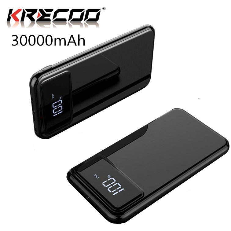 Sạc Dự Phòng KRECOO Dung Lượng 30000mah 2a Có Đèn Led