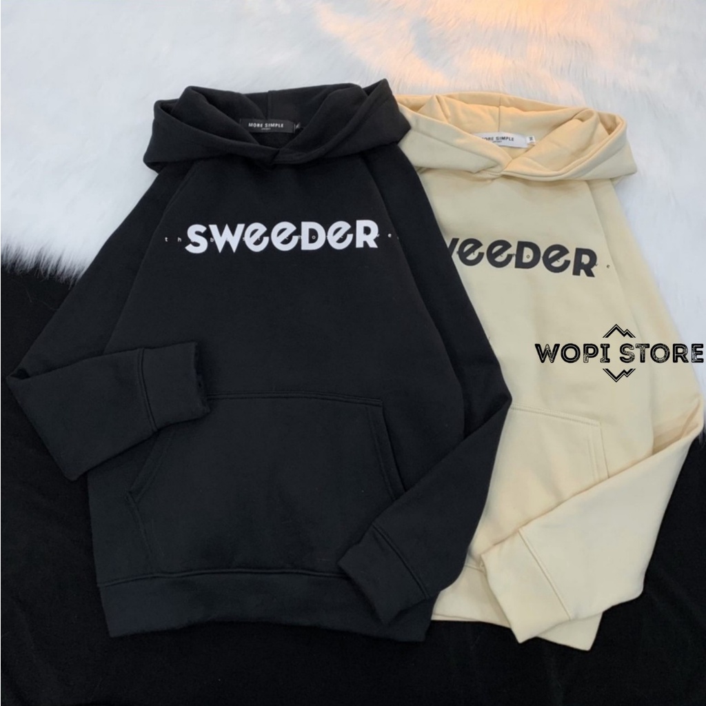 Áo Hoodie Form Rộng WED Tay Dài Vải Nỉ Bông Dày Phong Cách Ulzzang Unisex | BigBuy360 - bigbuy360.vn