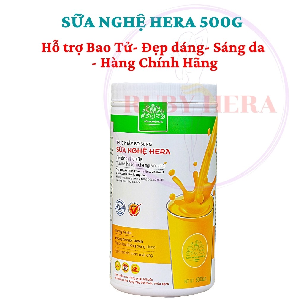 Sữa Nghệ HERA N03 Đẹp Dáng -  Đẹp Da - Hỗ Trợ Đau Dạ Dày - Tốt Cho Mẹ Sau Sinh (HỘP 500GRAM)