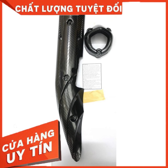 Combo Ốp Pô + Ốp Hông Pô Exciter 150 Sơn CarBon Cực Đẹp!