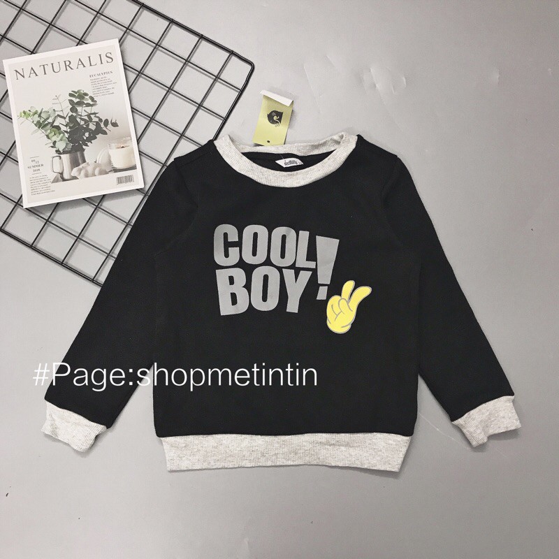 Áo nỉ lót lông cho bé (cool.boy 13-15kg,23-26kg)