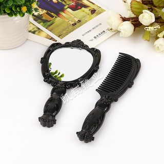 Gương, lược trang điểm mini cầm tay