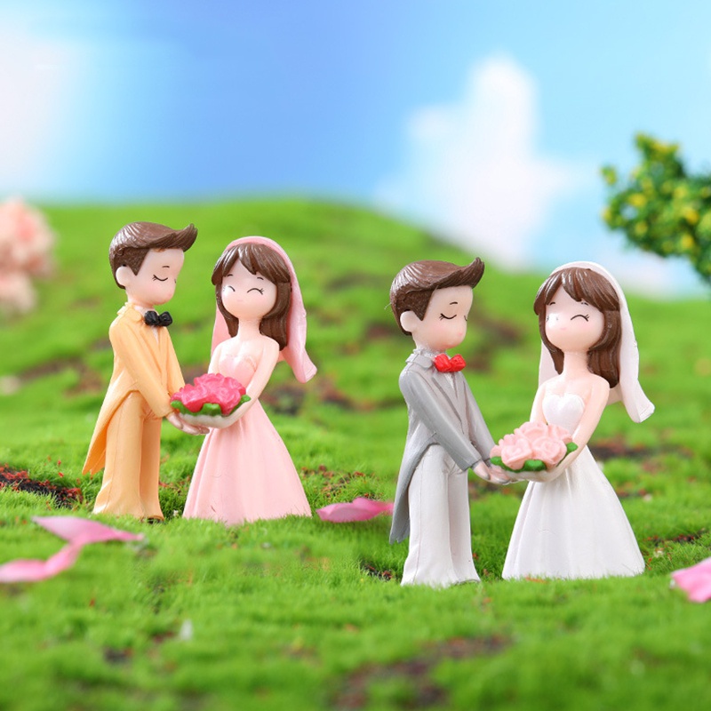 Set 2 Mô Hình Cặp Đôi Xinh Xắn Dùng Để Trang Trí Tiểu Cảnh