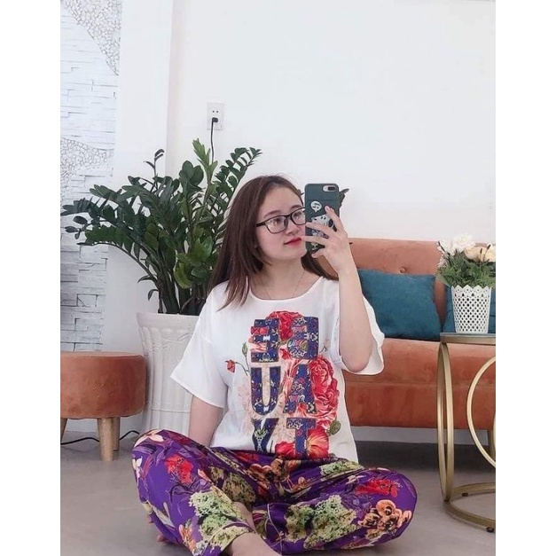 Bộ tay dơi quần dài vải latin