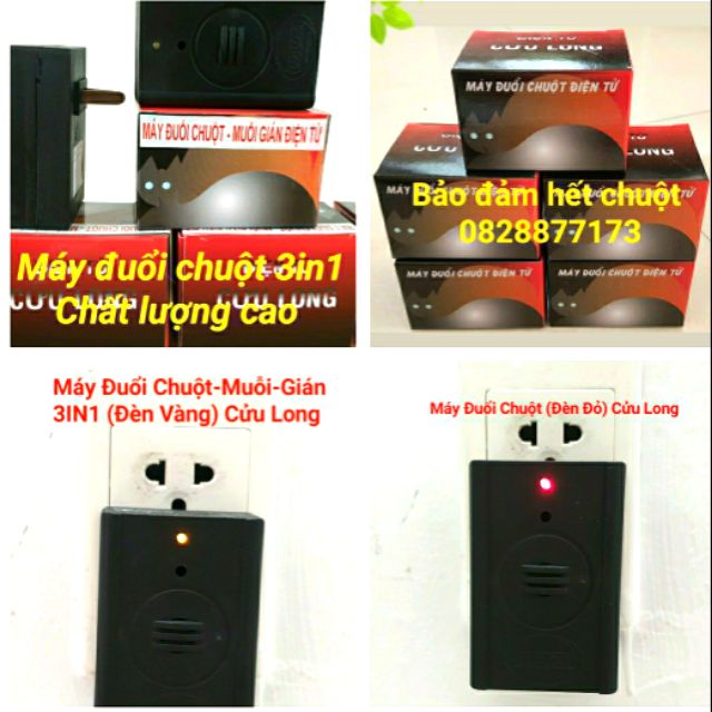 COMBO 01 Máy Cửu Long Đuổi Chuột Muỗi Gián và 01Thiết Bị Đuổi Chuột Sử dụng sóng siêu âm hiệu quả