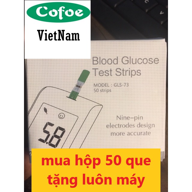 Que thử Đường huyết Cofoe chính hãng (Mua que tặng luôn máy)