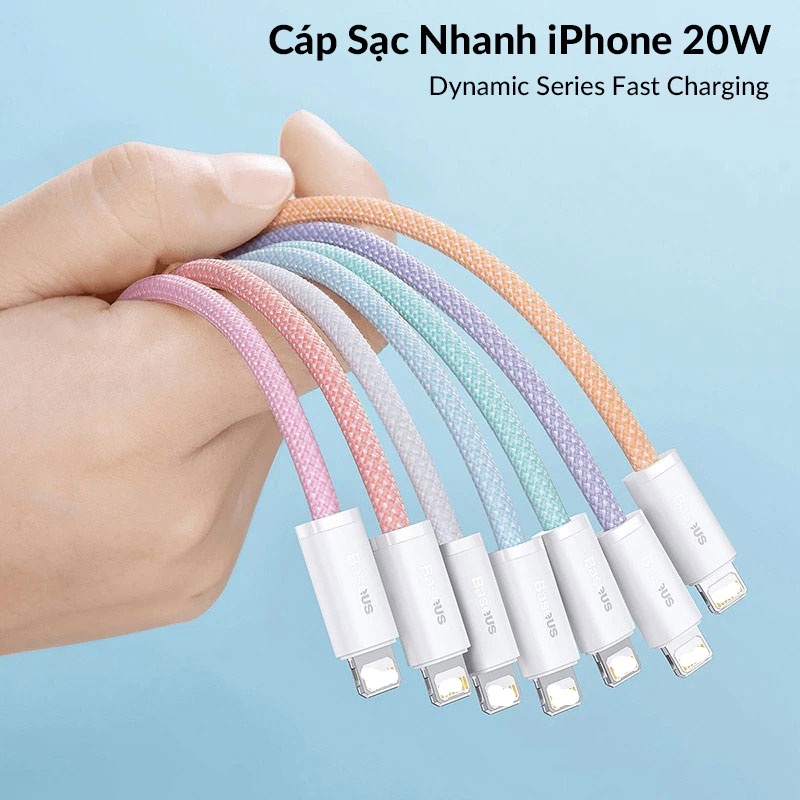 Cáp Sạc Nhanh B.A.S.E.U.S Dy.namic Series 20W, Dây Cáp Bện Nylong Chống Đứt Cáp, Chống Rối
