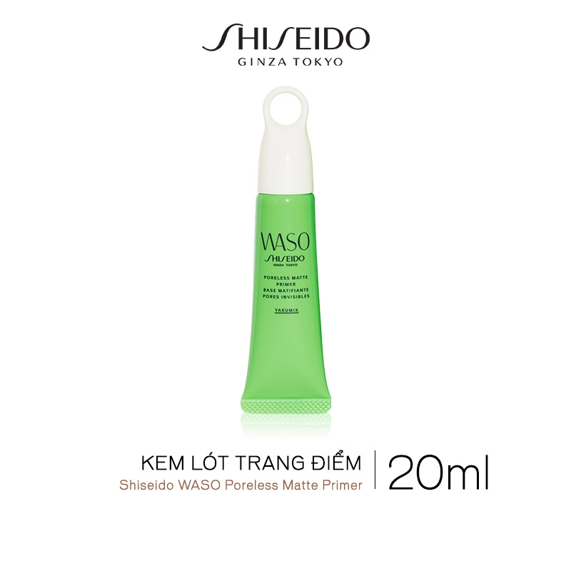 [Mã COSSD5 giảm 10% đơn 600K] Kem lót trang điểm Shiseido WASO Poreless Matte Primer 20ml