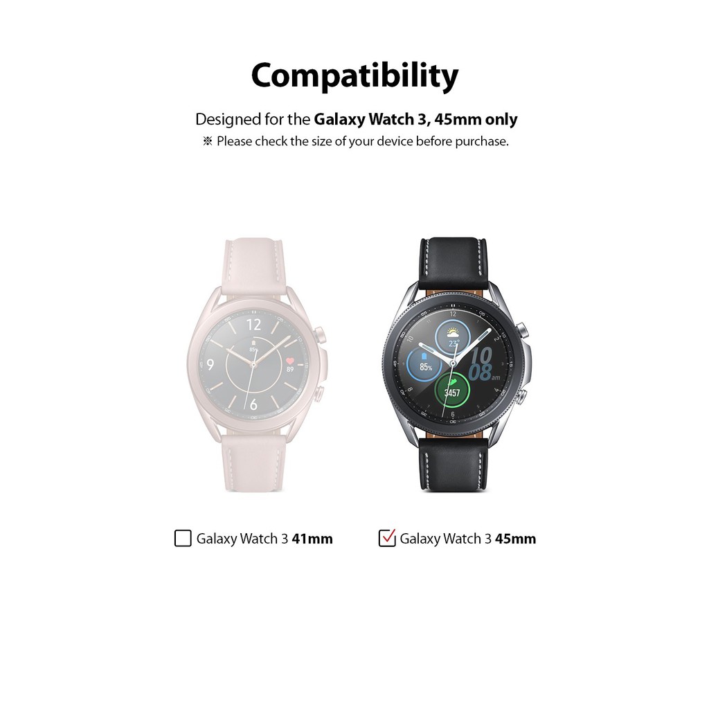 Cường lực Galaxy Watch 3 41mm / 42mm / 45mm Ringke Invisible Defender Glass (1 set 4 kính)